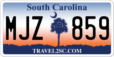 SC license plate MJZ859