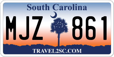 SC license plate MJZ861