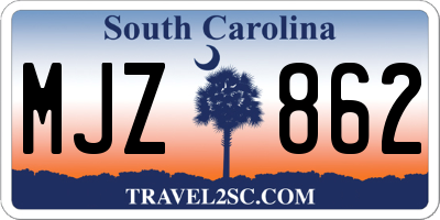 SC license plate MJZ862