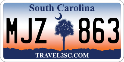 SC license plate MJZ863
