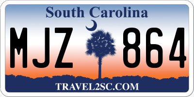 SC license plate MJZ864