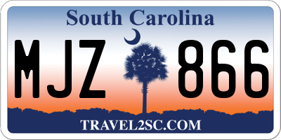 SC license plate MJZ866