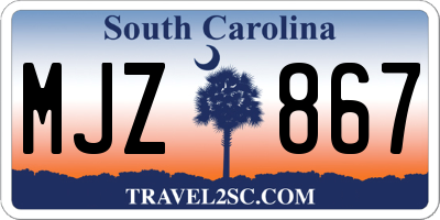 SC license plate MJZ867