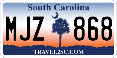SC license plate MJZ868