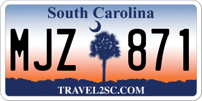 SC license plate MJZ871