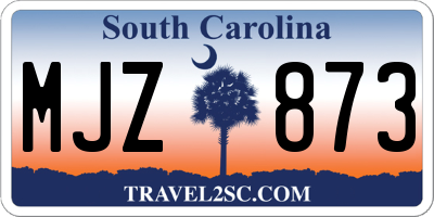 SC license plate MJZ873