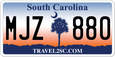 SC license plate MJZ880