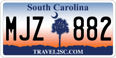 SC license plate MJZ882