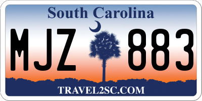 SC license plate MJZ883