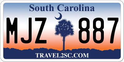 SC license plate MJZ887