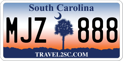 SC license plate MJZ888