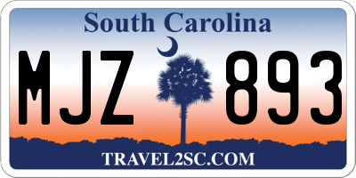 SC license plate MJZ893
