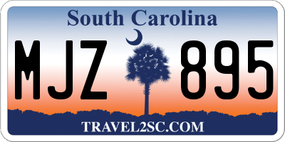 SC license plate MJZ895