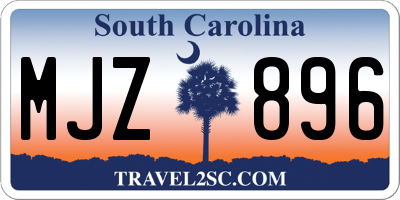 SC license plate MJZ896