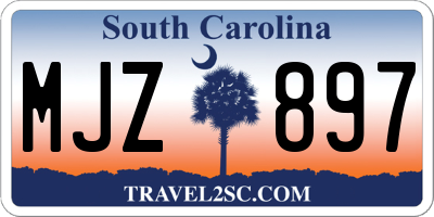 SC license plate MJZ897