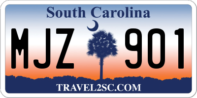 SC license plate MJZ901