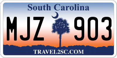 SC license plate MJZ903