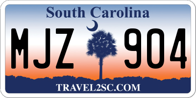 SC license plate MJZ904