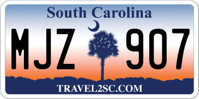 SC license plate MJZ907