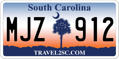 SC license plate MJZ912