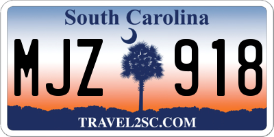 SC license plate MJZ918