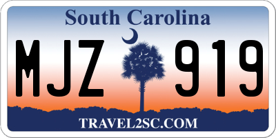 SC license plate MJZ919