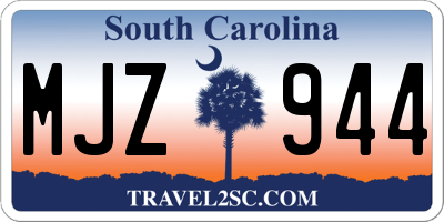 SC license plate MJZ944