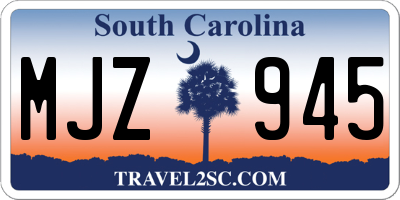 SC license plate MJZ945