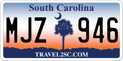 SC license plate MJZ946