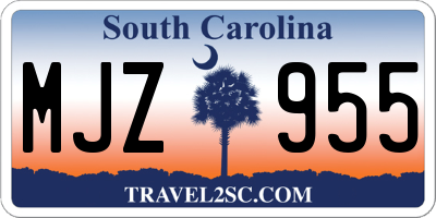 SC license plate MJZ955