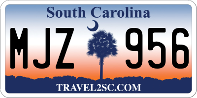 SC license plate MJZ956