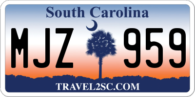 SC license plate MJZ959