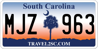 SC license plate MJZ963