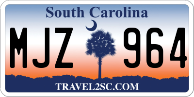 SC license plate MJZ964