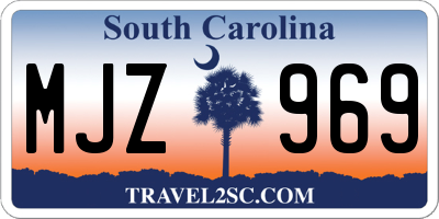 SC license plate MJZ969