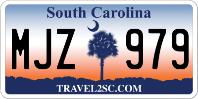 SC license plate MJZ979