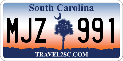 SC license plate MJZ991
