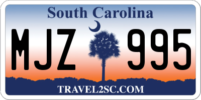 SC license plate MJZ995