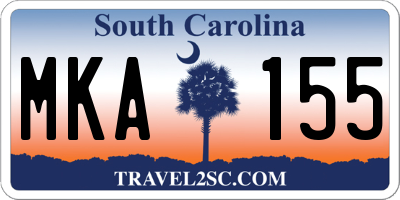 SC license plate MKA155