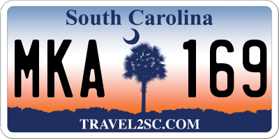 SC license plate MKA169