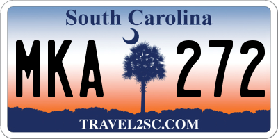 SC license plate MKA272