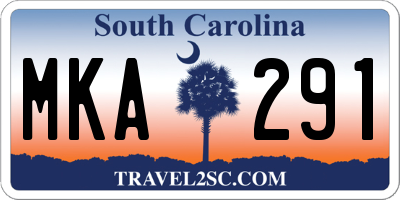 SC license plate MKA291
