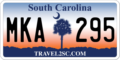 SC license plate MKA295
