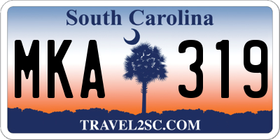SC license plate MKA319