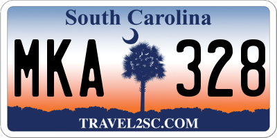 SC license plate MKA328