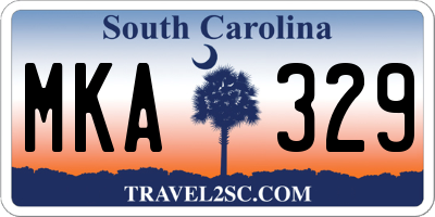 SC license plate MKA329