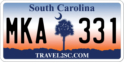 SC license plate MKA331