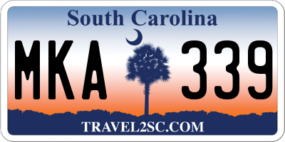 SC license plate MKA339