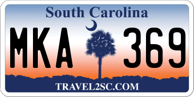 SC license plate MKA369