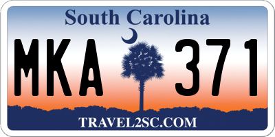 SC license plate MKA371